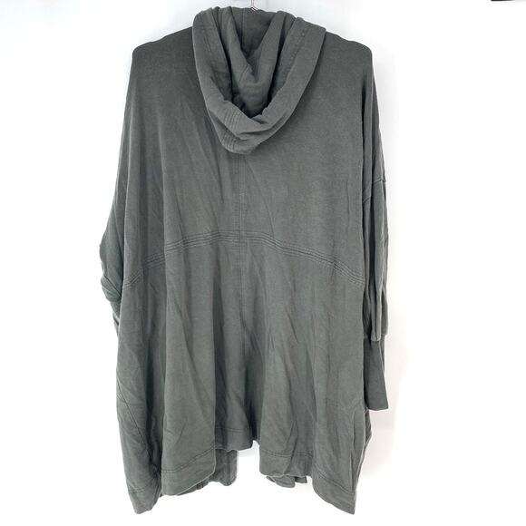 Athleta Mantra Yoga Wrap Oversized Hooded Cardigan Gray Women's Size XS - Picture 2 of 9